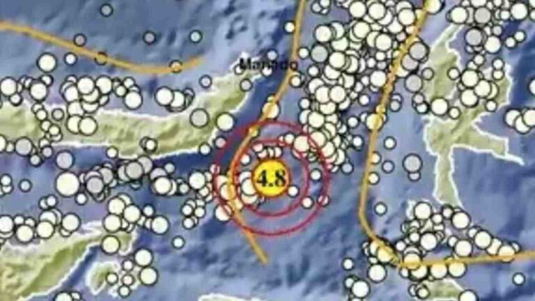 Gempa M 4,8 di Sulawesi Utara