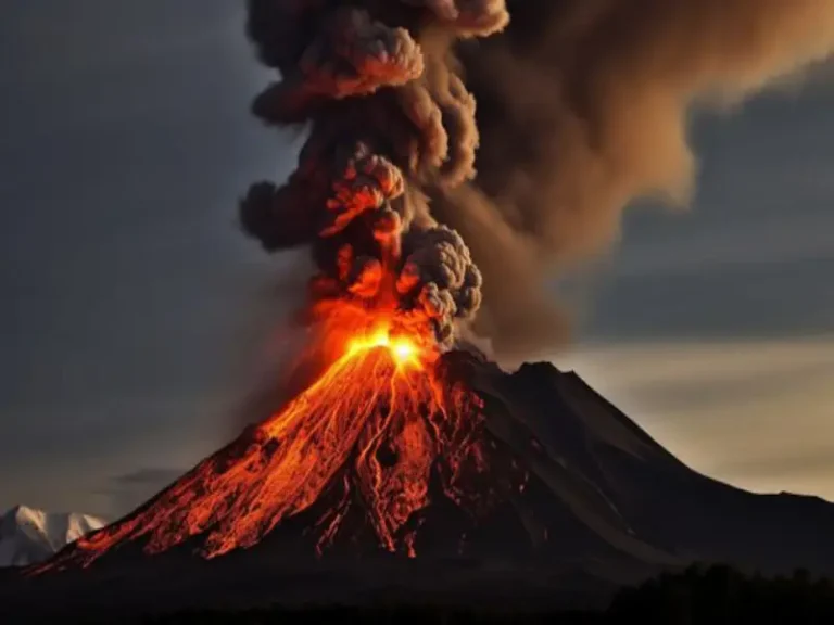 gunung lewotobi meletus